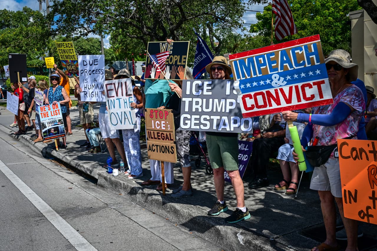 La convocatoria ‘Fight the Trump Takeover’ es nacional y también se siguió en ciudades de Florida, no solo de Texas.