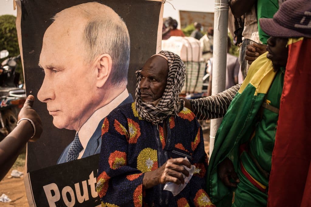 Mali es un país del África occidental gobernado por una junta militar que tomó el poder tras un golpe de Estado en 2020 y cuyos lideres guardan una relación cercana con el Kremlin. (Photo by FLORENT VERGNES / AFP) (Photo by FLORENT VERGNES/AFP via Getty Images)
