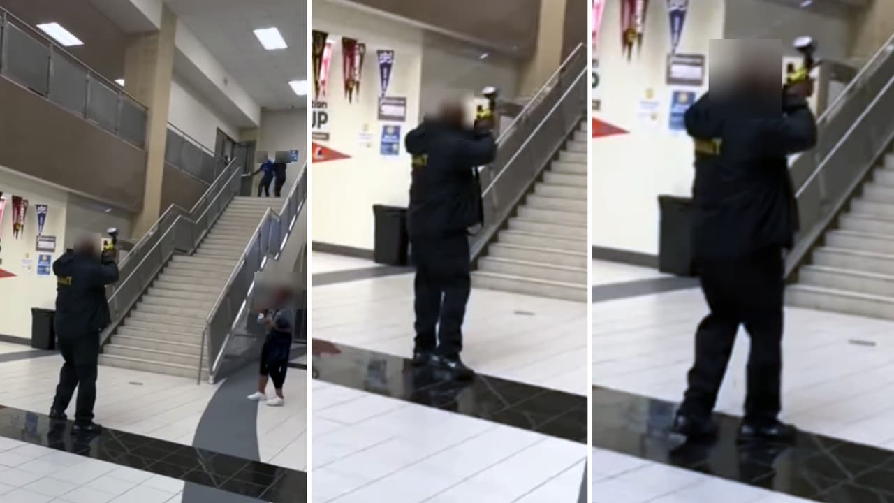 Video en redes sociales: Guardia de seguridad les dispara a unos estudiantes con una pistola de “paintball” en Texas