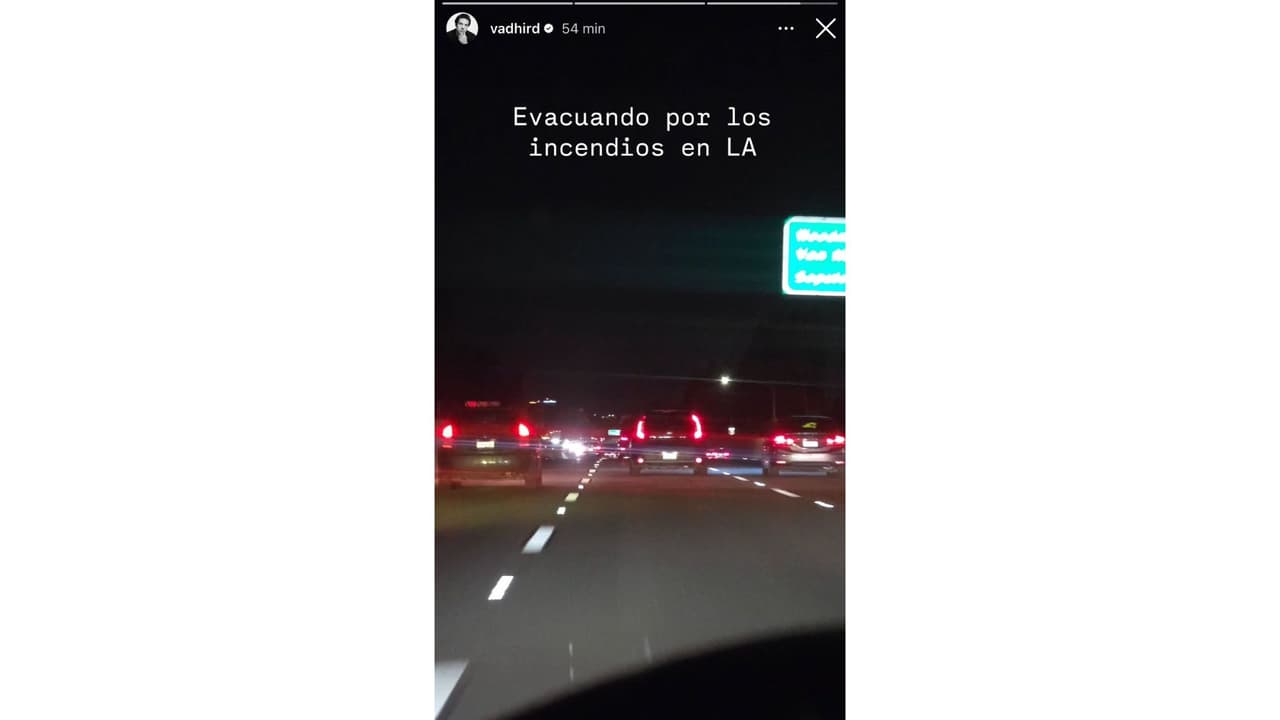 Vadhir Derbez es uno de los afectados por los incendios en Los Ángeles.