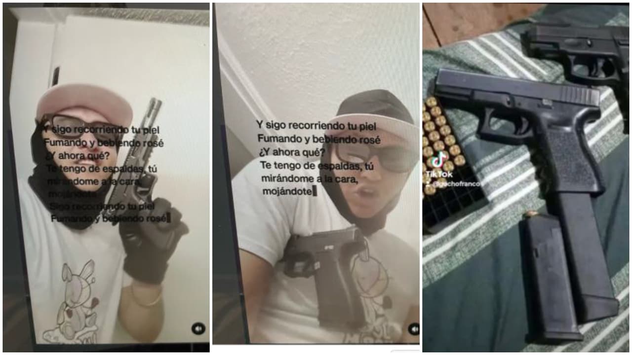 Estas imágenes incluidas en la Moción de Detención presentada por el Distrito Medio de Georgia muestra al sospechoso Diego Ibarra supuestamente armado el 7 de febrero de este año y otras imágenes en redes de lo que parece ser una Glock y una pistola Smith & Wesson colocadas junto a una caja abierta de municiones.