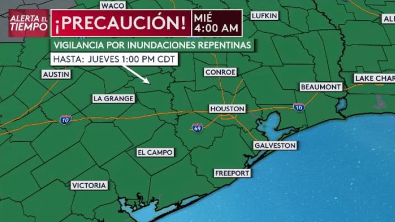 Se extiende vigilancia por inundaciones repentinas hasta el jueves 1:00pm