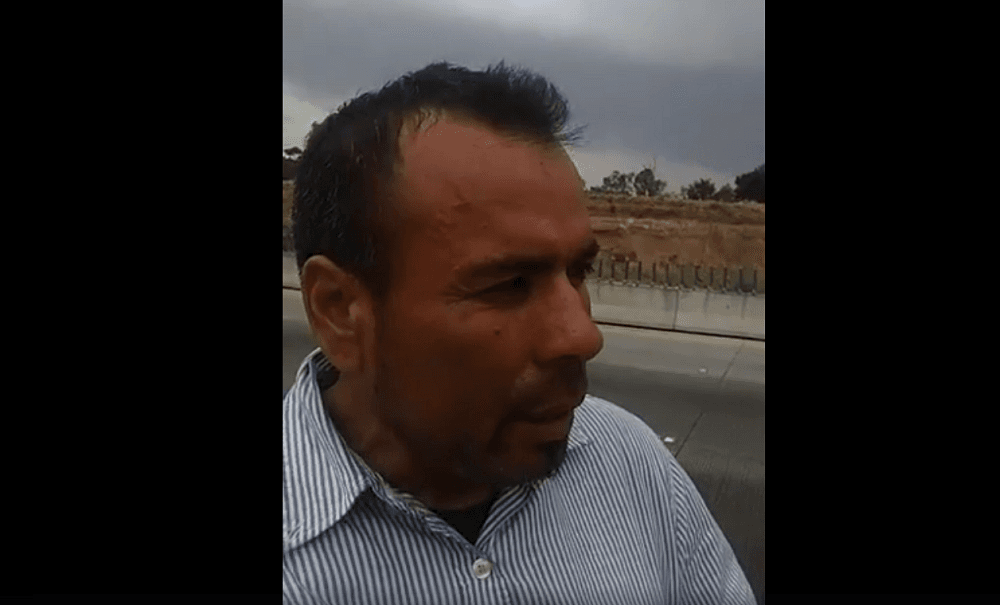 Imagen de Hugo Castro, en el video de Facebook donde solicitó ayuda antes de su desaparición.