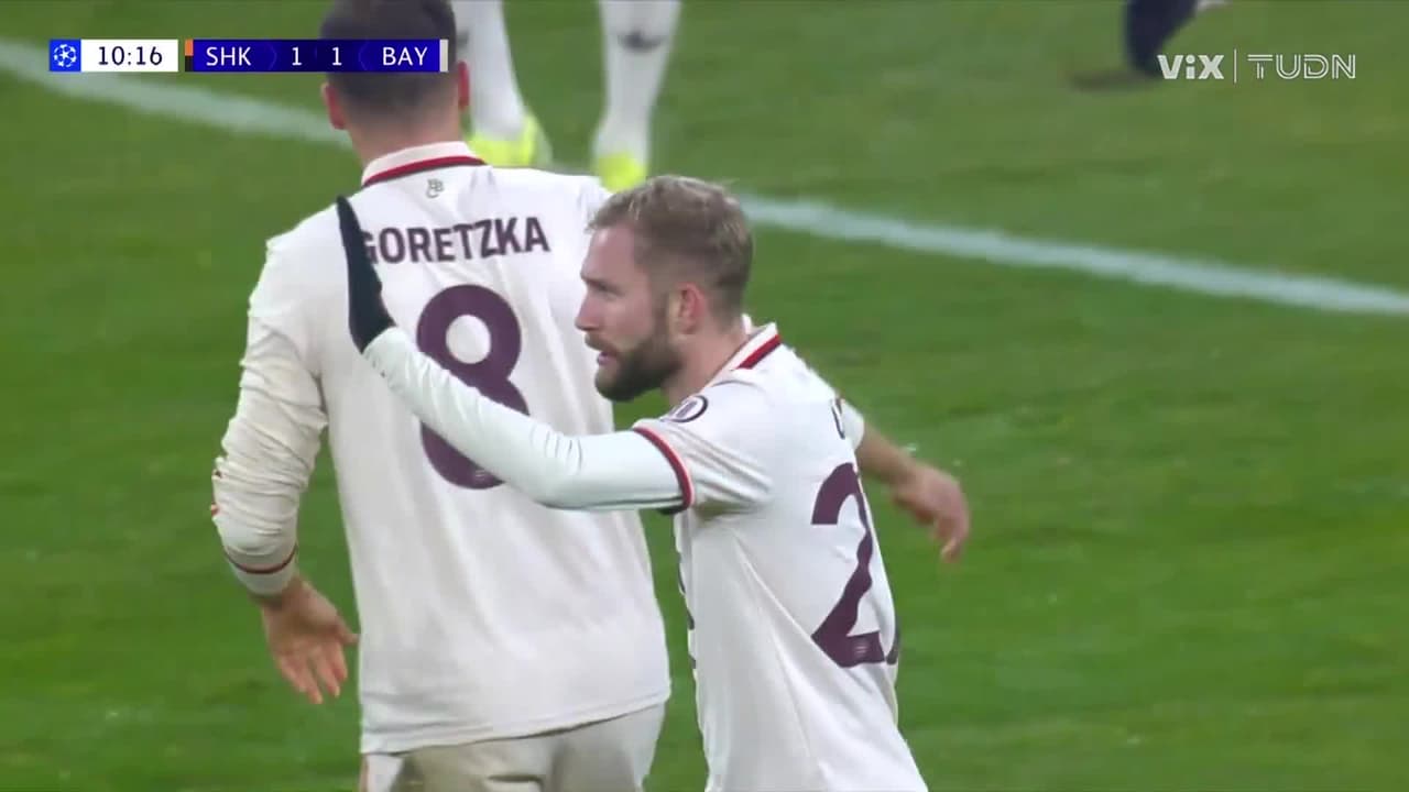 Error del Shakhtar y Bayern lo empata con tremendo riflazo de Laimer