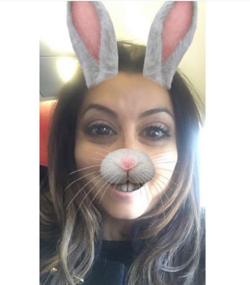 Eva Longoria usó una app para disfrazarse de conejita.
