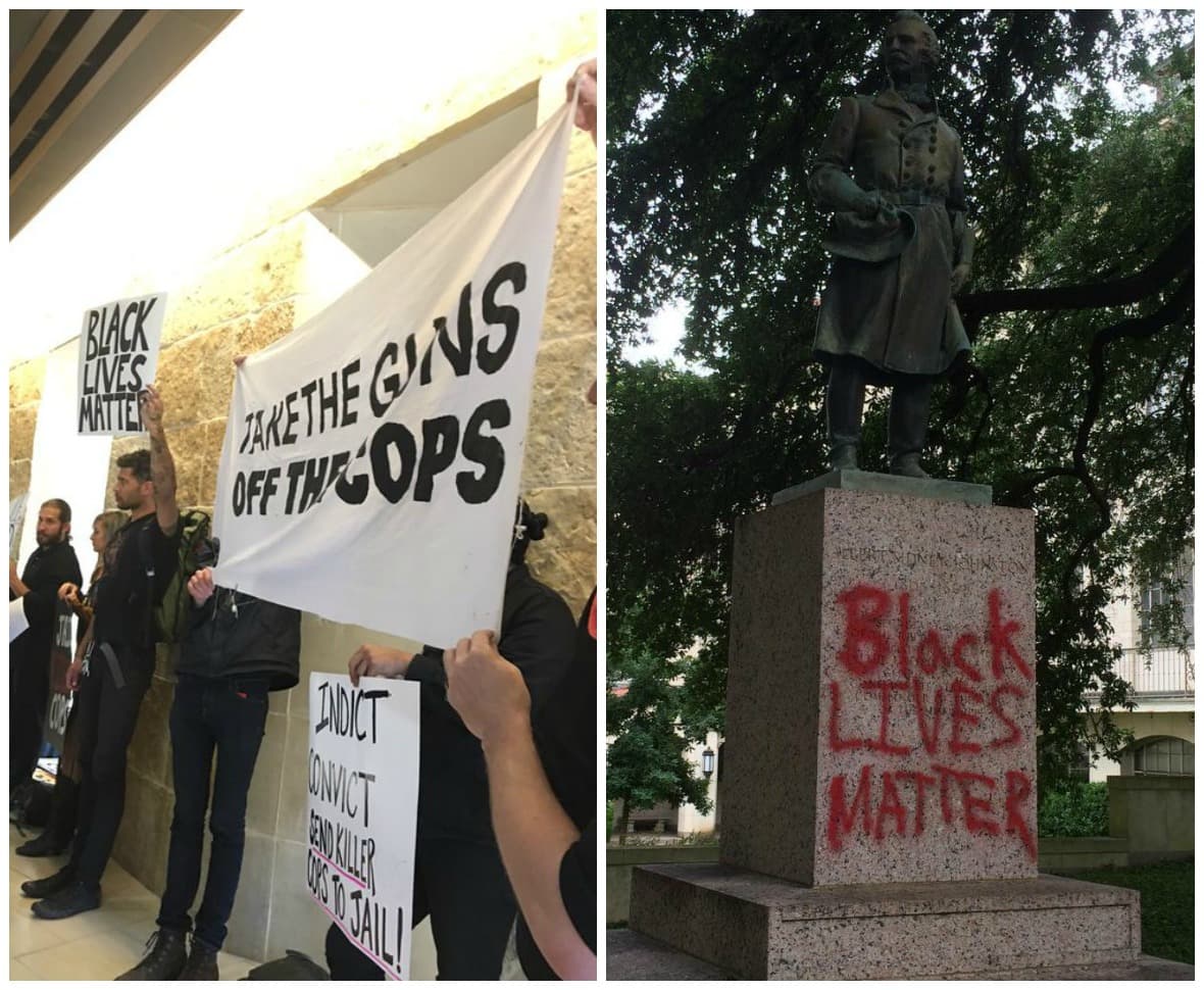 Tras el anuncio de la muerte del joven de 17 años se han desatado protestas y otras muestras de molestia social en la capital texana.