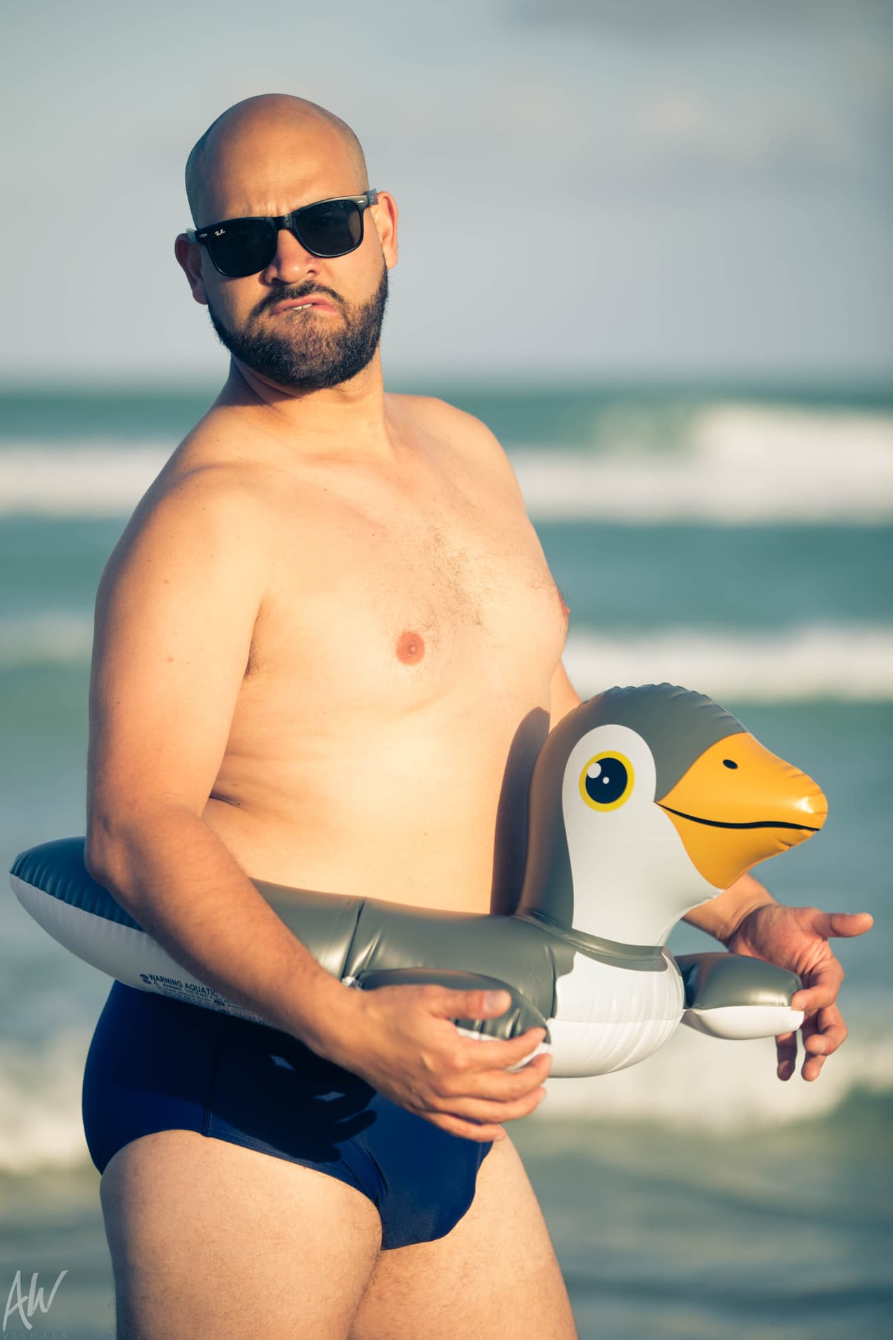 Su patito flotador siempre estuvo a su lado y lo acompañó en esta aventura.