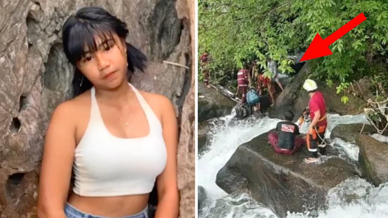 Imágenes del rescate de 'influencer’ de 14 años que muere tras caer en una cascada por tomar ‘selfies’