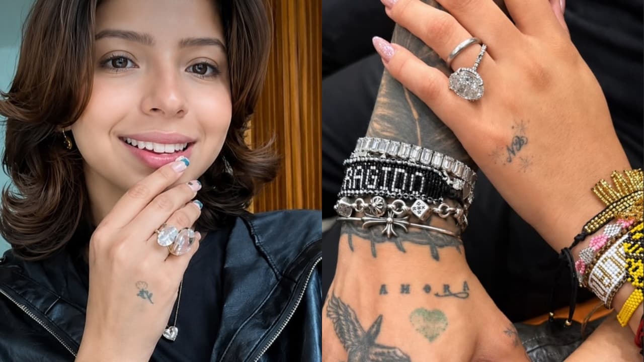 ¿Ángela Aguilar modificó su tatuaje de las iniciales de Christian Nodal?: Esta imagen provocó la duda