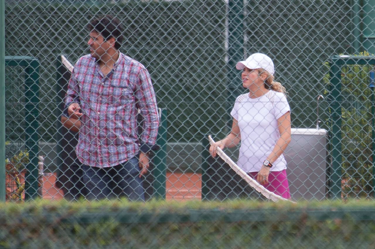 La diva no se encontraba sola. Aquí con su inseparable hermano Tonino.