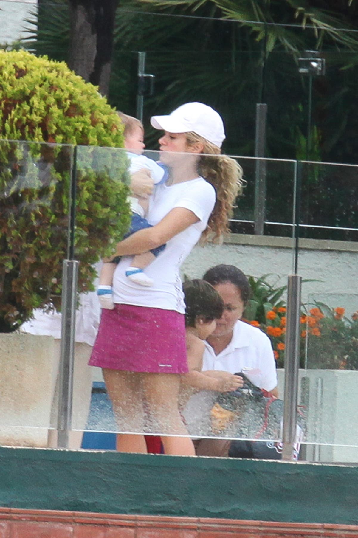 Sus nenes también estaban ahí.