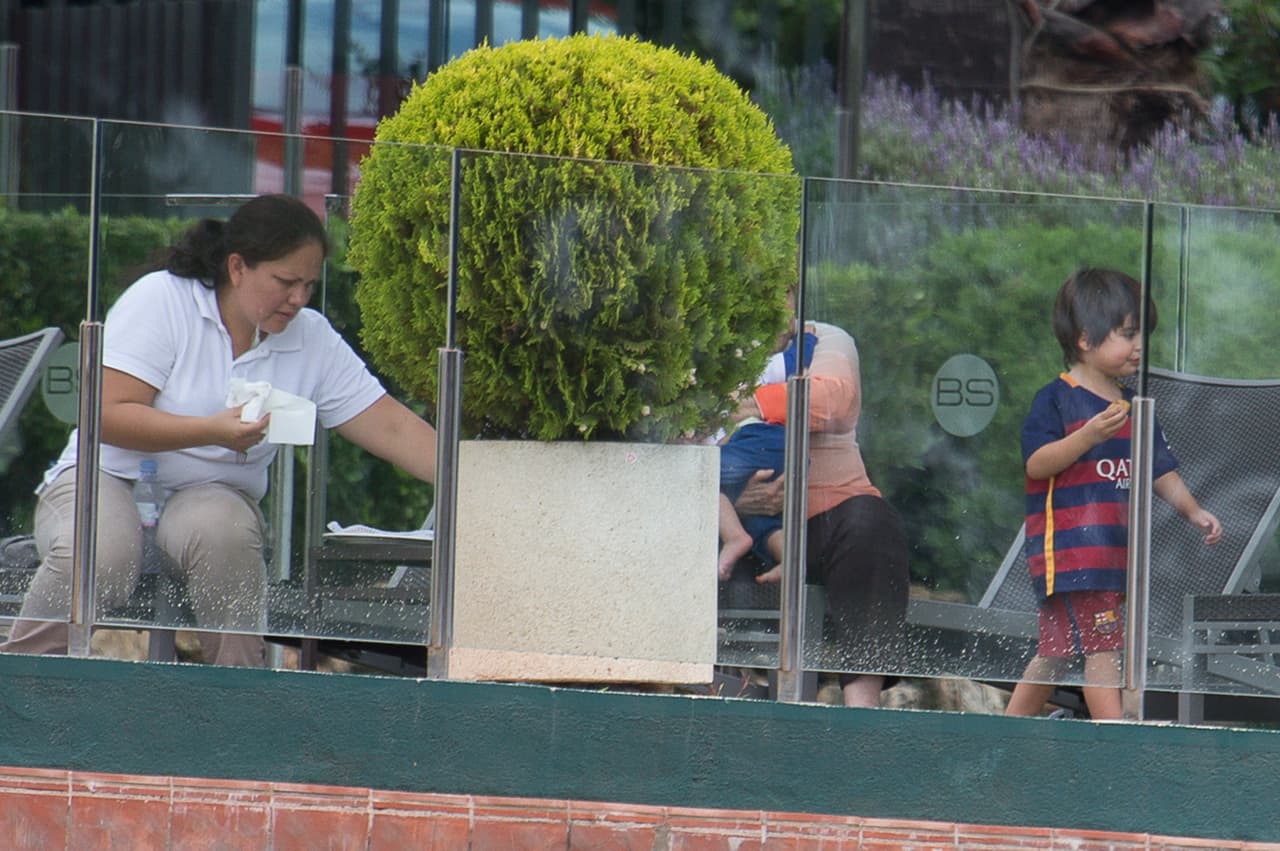 Milan se puso su uniforme del Barcelona.