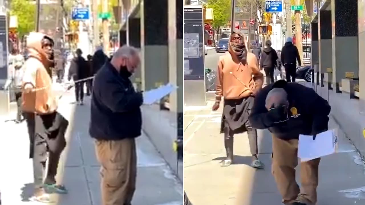 Captado en video: Golpean a detective a plena vista de ciudadanos y policías en Queens