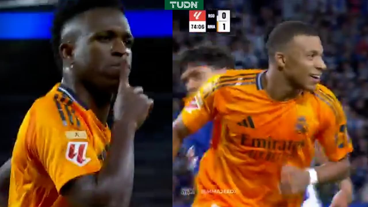 Real Madrid vence a Real Sociedad con goles de Vinicius y Mbappé
