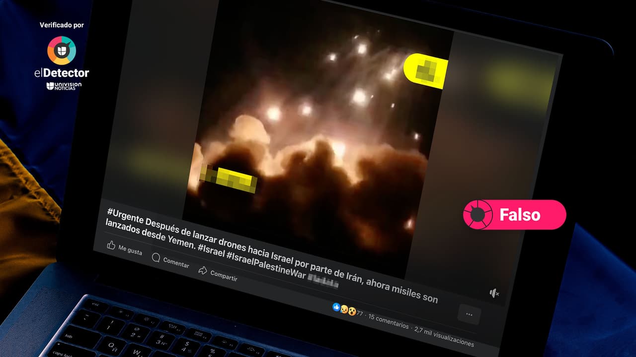 Ese video no muestra misiles lanzados desde Yemen tras el ataque de Irán a Israel 