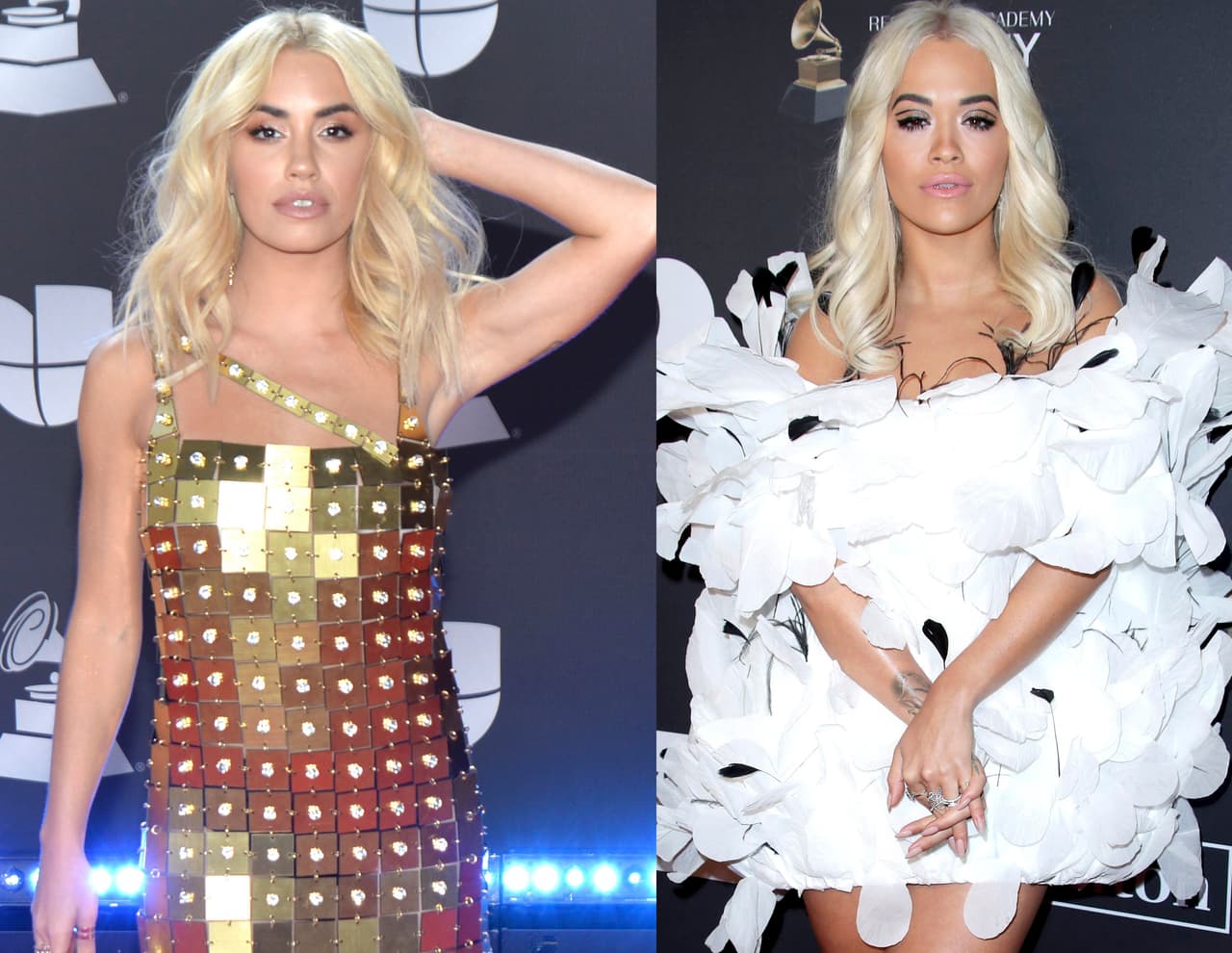 Lali Espósito y Rita Ora comparten su gusto por la música, pero también tienen un estilo similar. Su pelo rubio platinado y el maquillaje natural haría que cualquiera las confundiera al pasar.