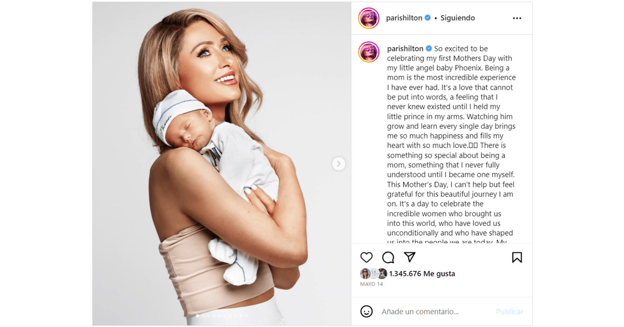 Paris Hilton se convirtió en madre 2023