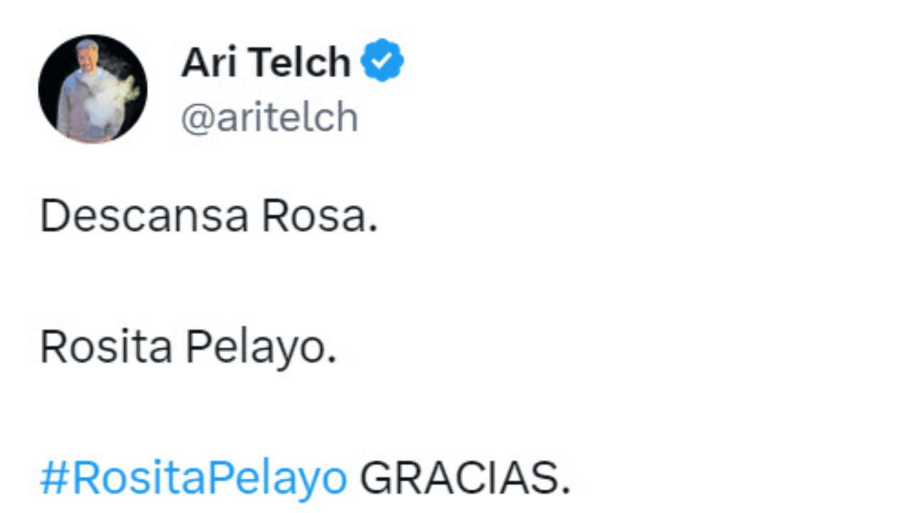 Ari Telch así agradeció a la artista.