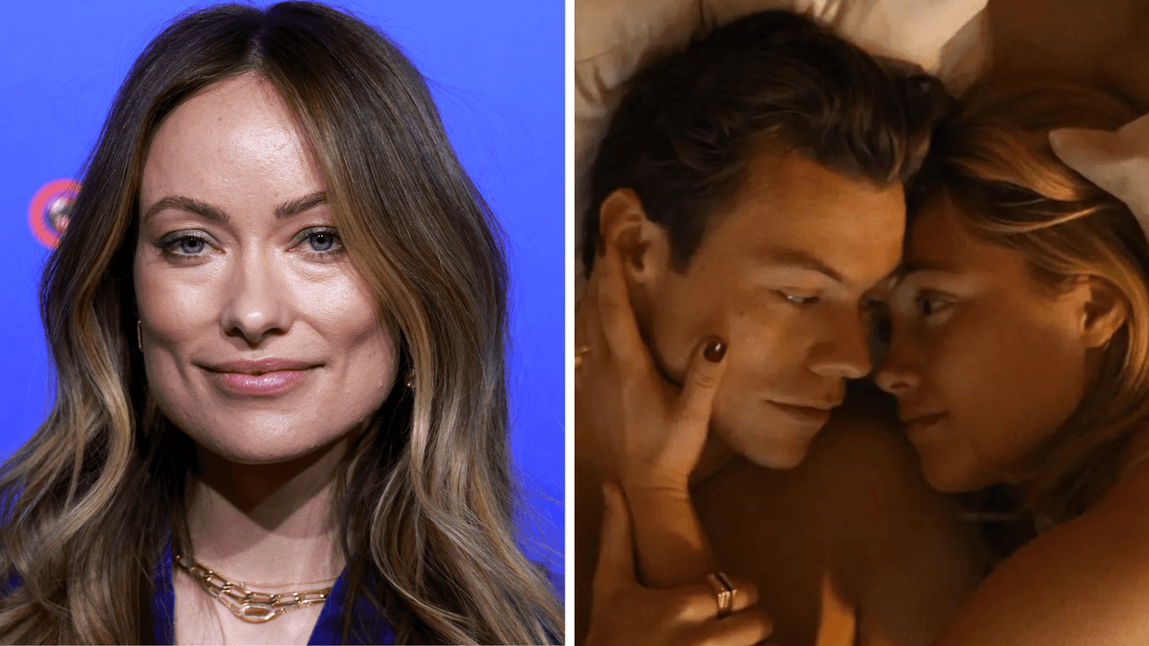 El ex de Olivia Wilde la interrumpió en la presentación de su nueva película: Internet reaccionó