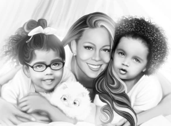 Y le gusta compartir fotos de Mariah con sus hijos.
