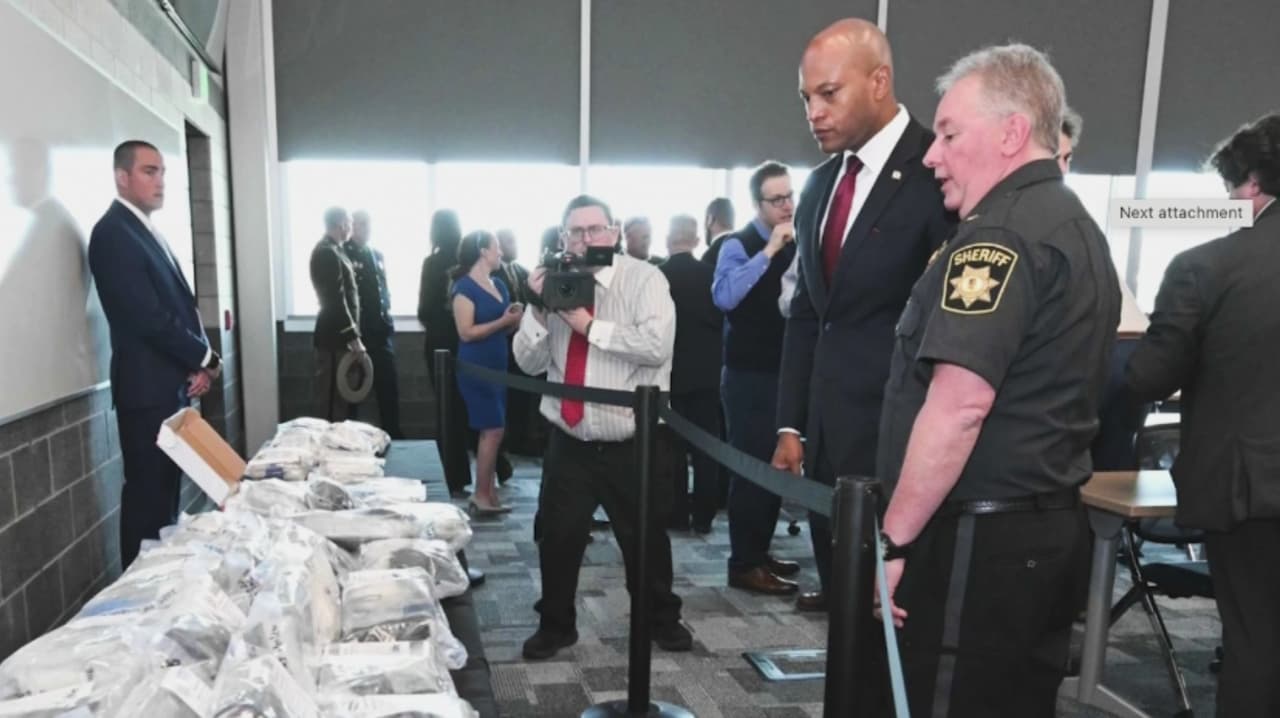 Caen 12 en operativo en Maryland; decomisan armas, cocaína, heroína y otras drogas