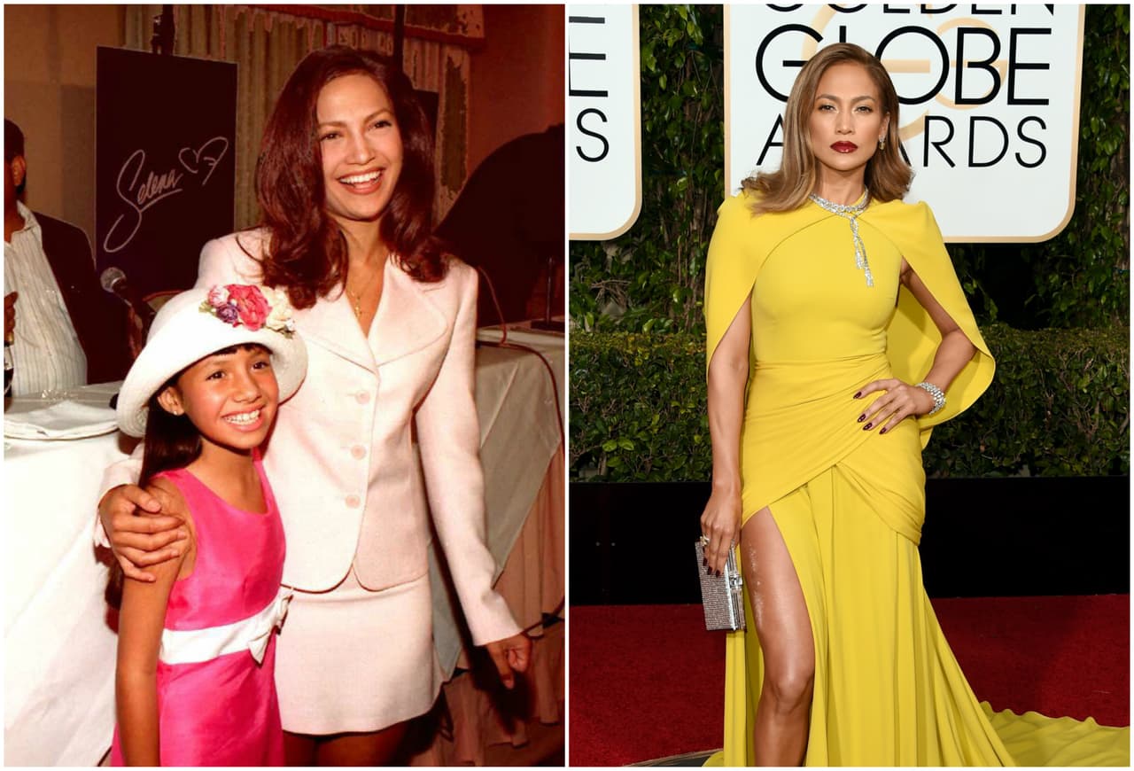 Jennifer Lopez es prácticamente otra. En el pasaso usaba trajes como este color blanco y su cabello estaba sencillamente peinado. Hoy es una mujer glamurosa y cuida cada detalle de su apariencia.