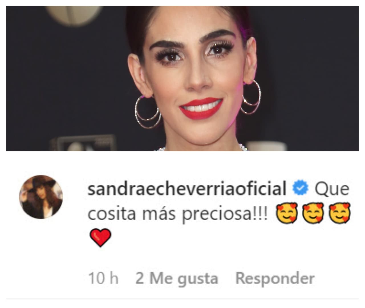 Varios famosos los felicitaron, entre ellos Sandra Echevarría. 
<br>