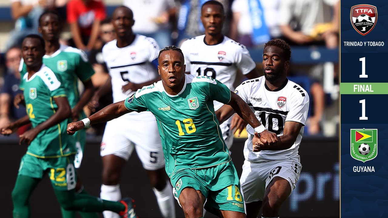 Trinidad y Tobago y Guyana se despiden de la Copa Oro con empate a punta de golazos
