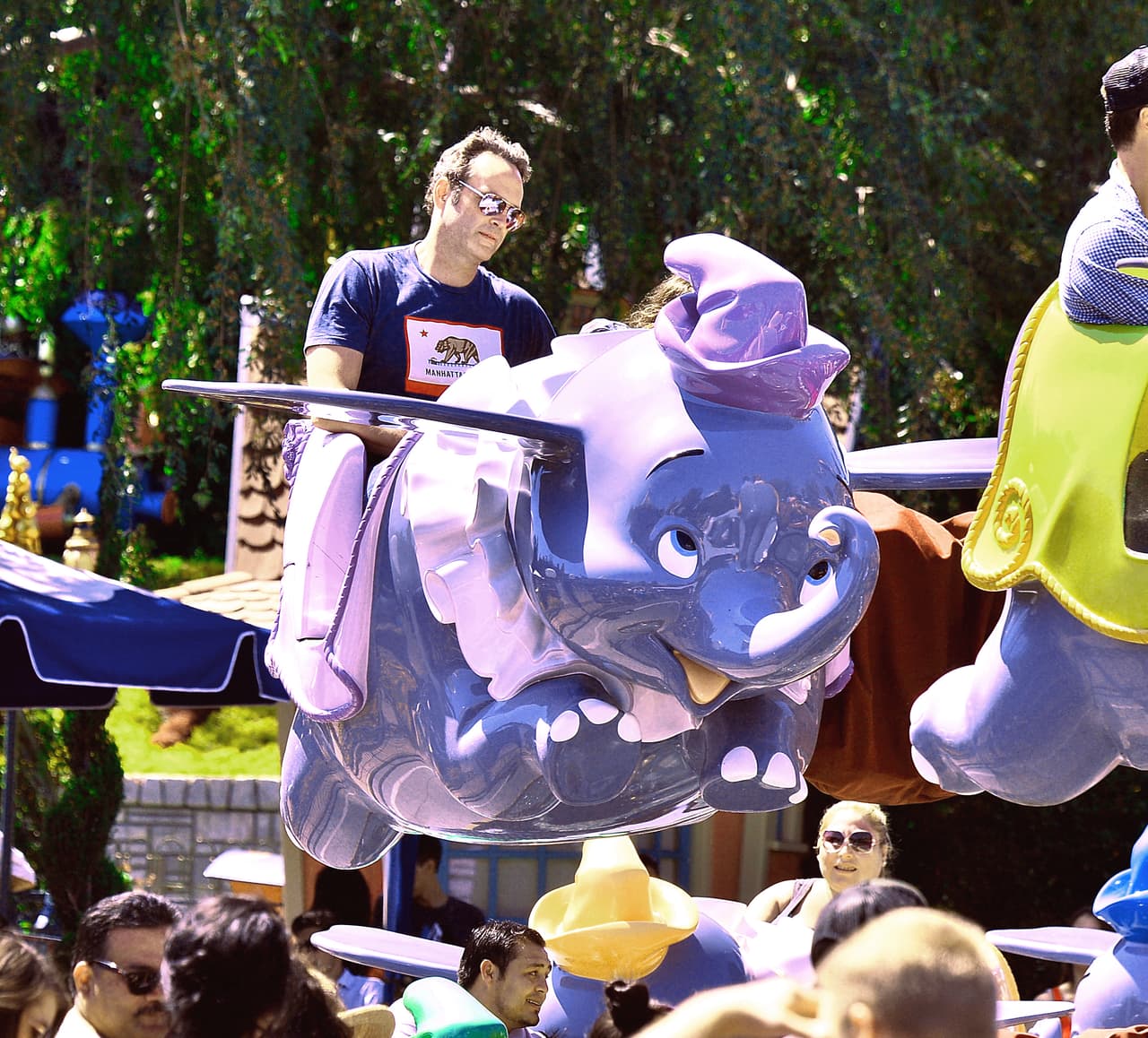 Se subieron al juego de Dumbo.