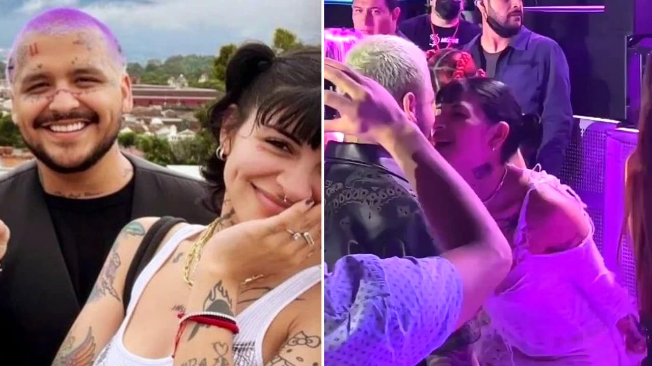 Christian Nodal y Cazzu se dejan ver cariñosos en el concierto de Wisin y Yandel: ella le bailó y él la besó
