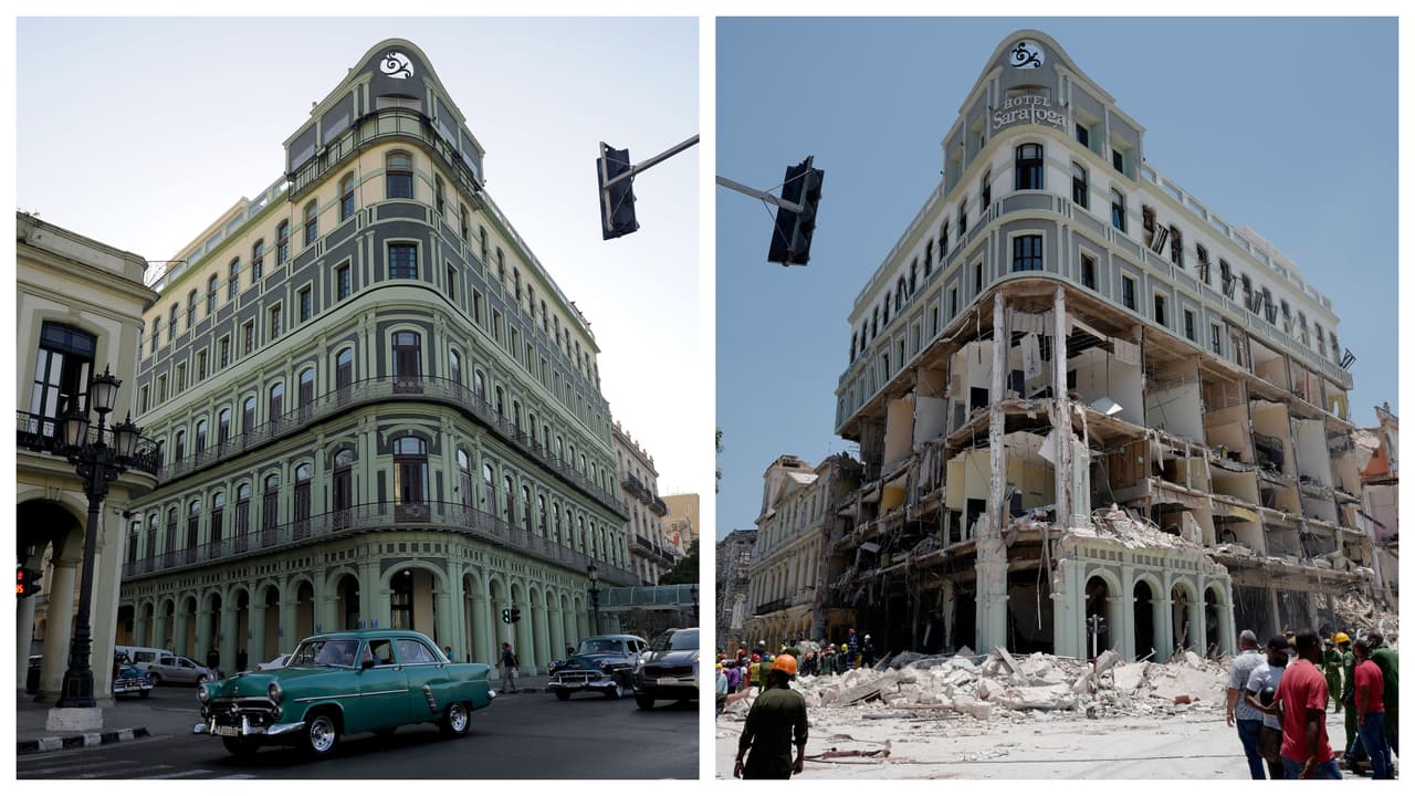 La explosión del Hotel Saratoga en Cuba, al parecer causada por una fuga de gas, dejó semidestruido a uno de los hoteles más emblemáticos de la isla.