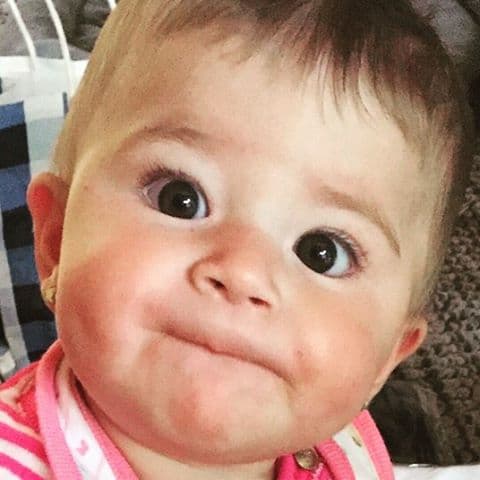 ¡Qué hermosos ojos! Roberta heredó la belleza y simpatía de sus papis.