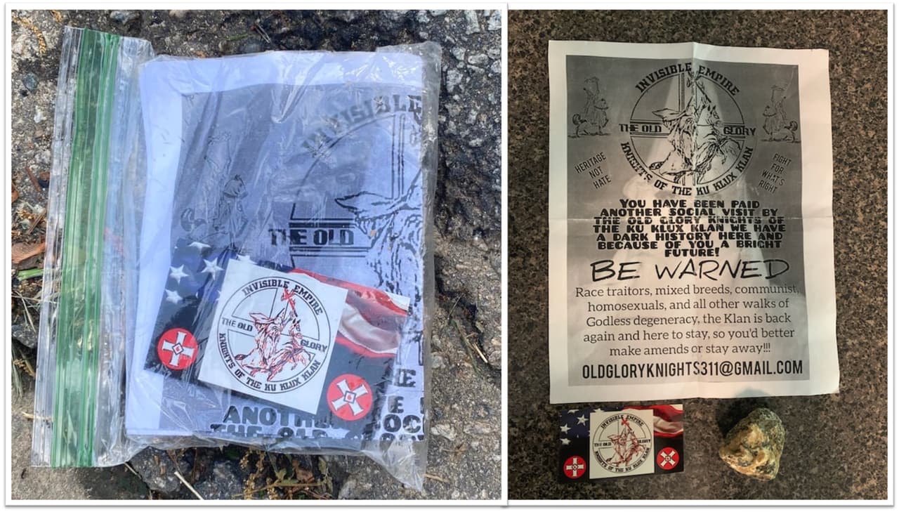 Volantes del Ku Klux Klan repartidos en Atlanta preocupan a la comunidad