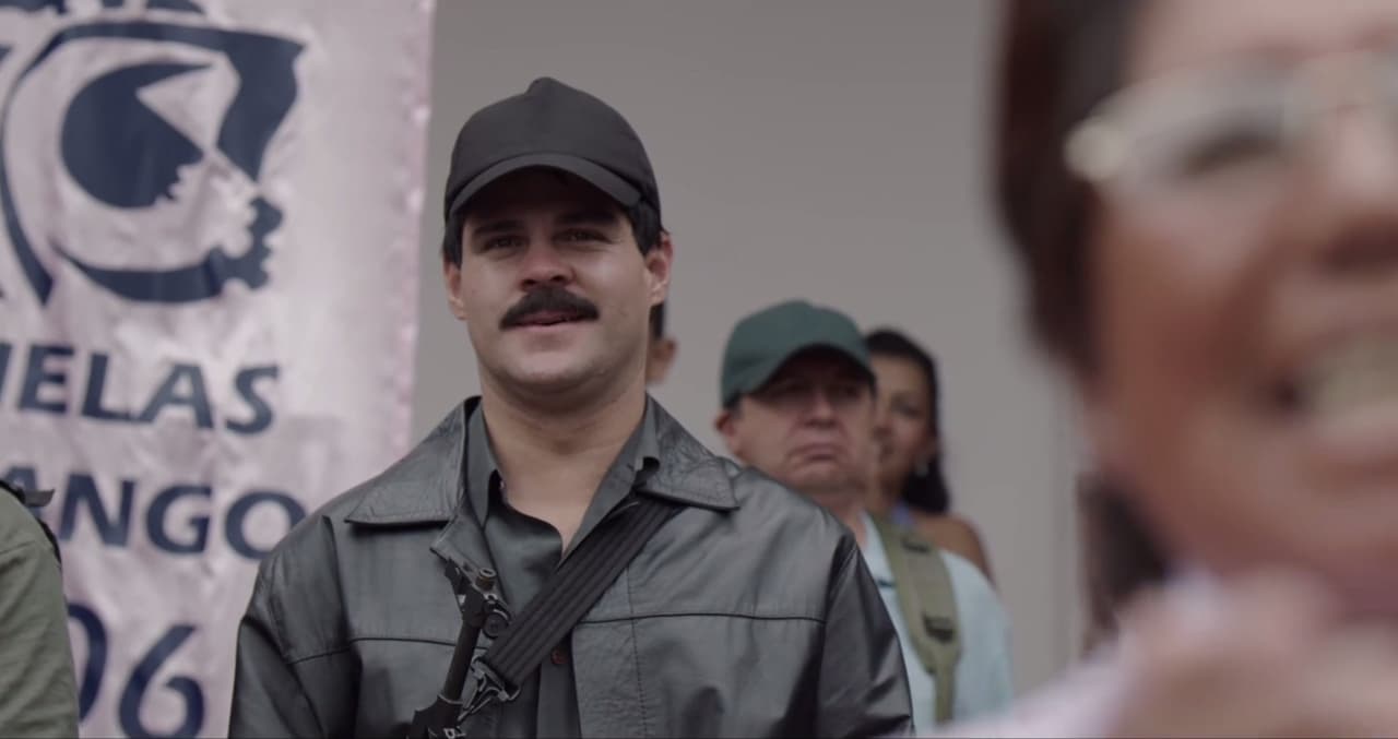 ‘El Chapo’ and his men walked through the audience that gathered to watch the beauty queen. Elba was among the three finalists.