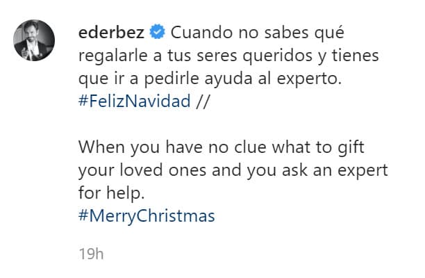 Y Eugenio Derbez admitió que acudió con Santa para que lo ayudara con los regalos de la familia.