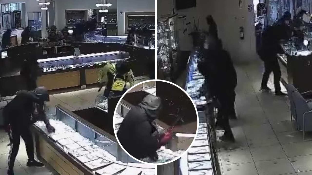 Truenan vitrinas con martillos para robar joyas: policía atrapa a 5 sospechosos