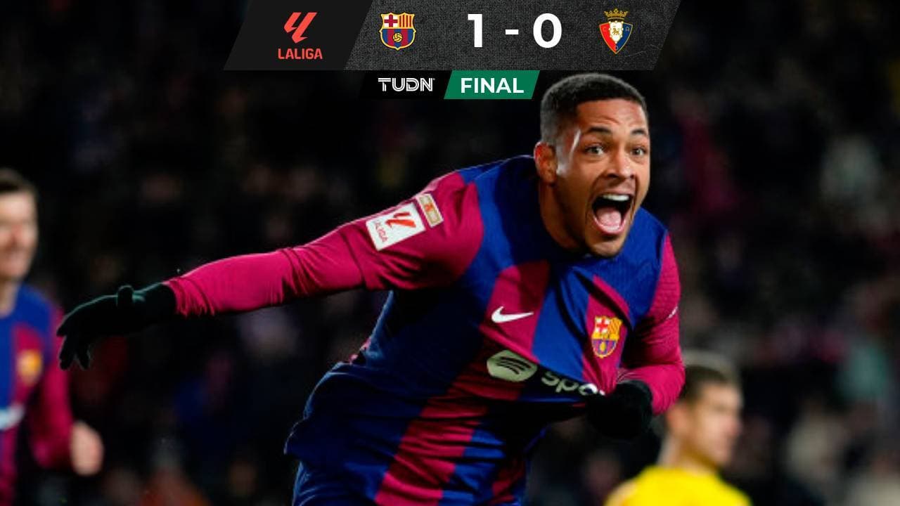 Barcelona vence al Osasuna con debut goleador de Vitor Roque