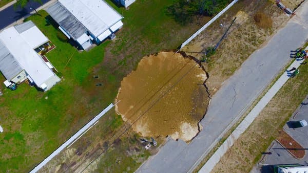 Socavón obliga el desalojo de casas en Florida