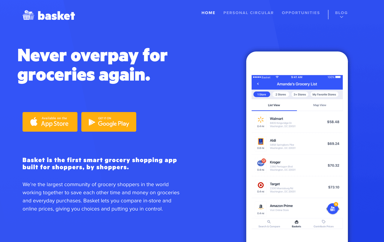 Esta aplicación tiene una calificación de 4.2 con ella puedes comparar los precios de tus supermercados favoritos cercanos, descargar cupones y tiene alertas con las ofertas del día.