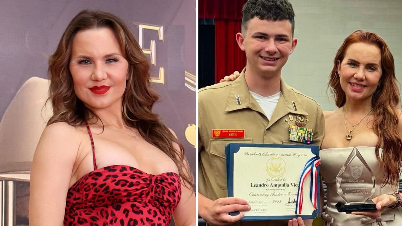Hijo de Michelle Vieth se gradúa con honores de sus estudios militares: ya tiene 19 años