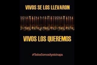 Uno de los cientos de mensajes que circula en redes sociales sobre el caso Iguala.