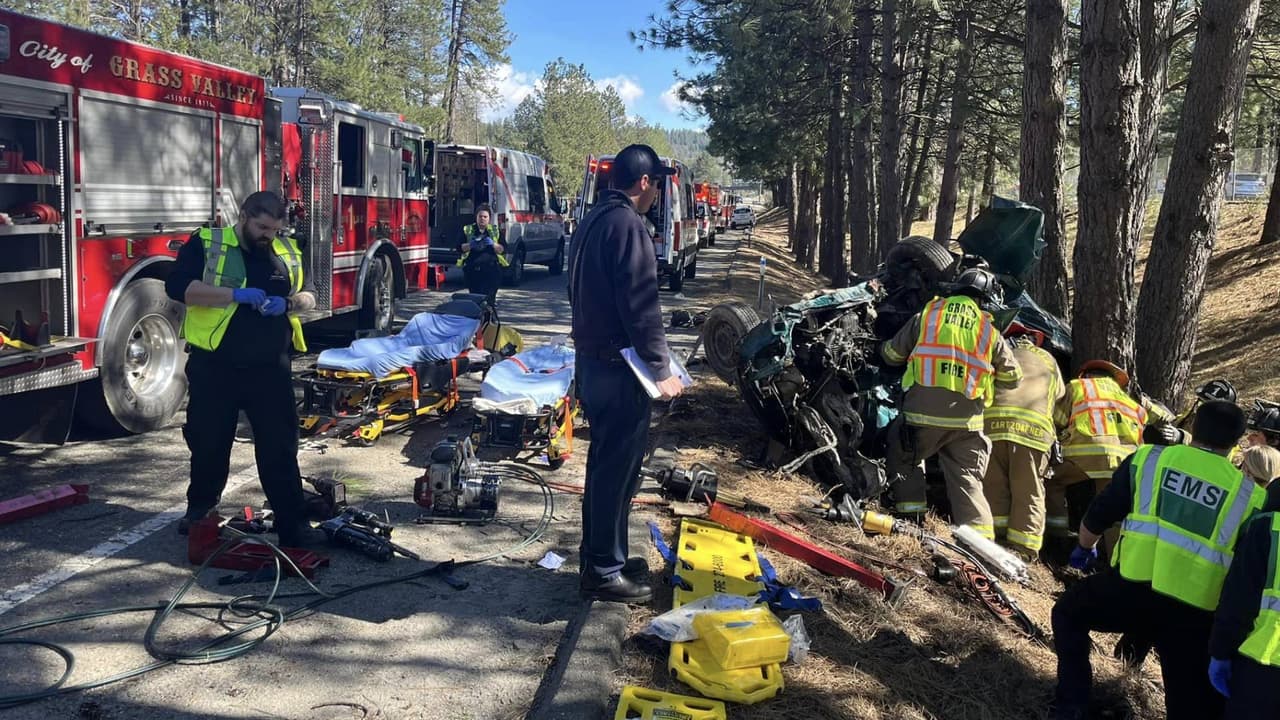Mujer y su perro mueren tras volcadura en Grass Valley; conductor iba intoxicado