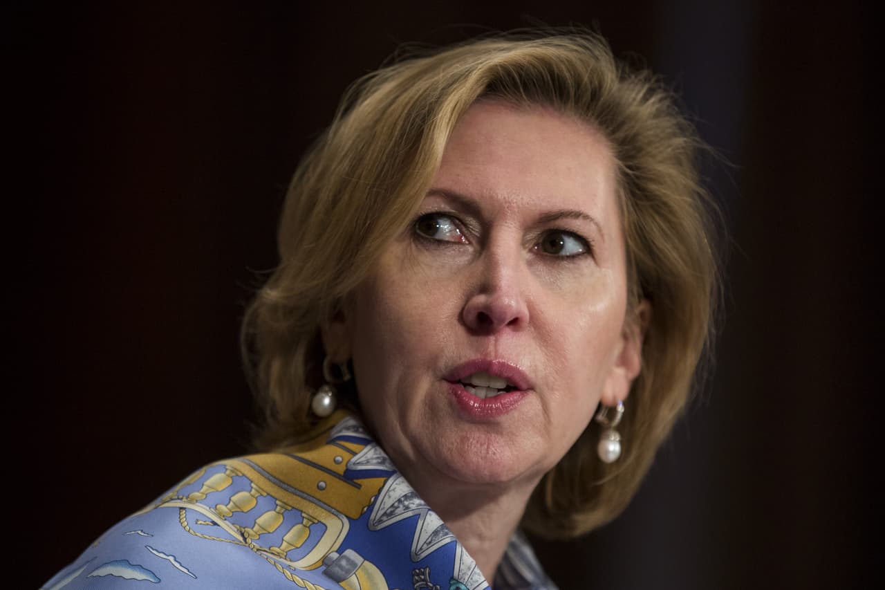 Mira Radielovic Ricardel, U.S. commerce under secretary of export administration nominee for U.S. President Donald Trump, speaks during a Senate Banking confirmation hearing in Washington, D.C., U.S., on Tuesday, May 16, 2017. The Federal Housing Finance Agency won't release Fannie Mae and Freddie Mac from U.S. control without congressional approval even if the Trump administration asks that the mortgage-finance giants be freed, a key agency official said in an interview. Photographer: Zach Gibson/Bloomberg via Getty Images