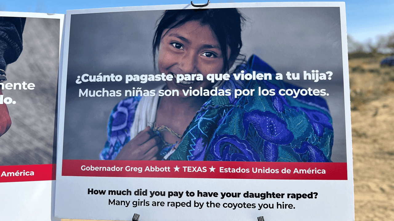 También dan mensajes de abuso sexual infantil, utilizando la imagen de una niña vestida de ropa con bordados indígenas tradicionales.