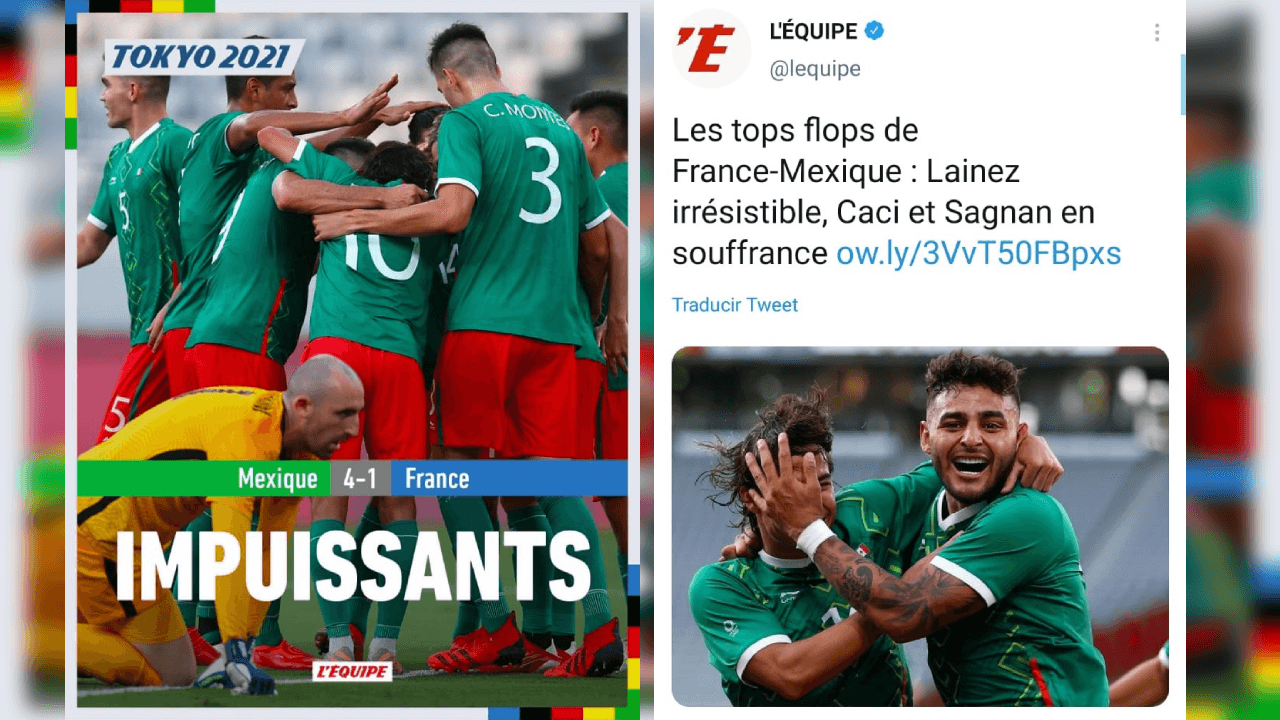 México derrota a Francia en su debut en JO y así fueron las reacciones | La prensa francesa reconoce la derrota y el mal comienzo de la escuadra de 'Les Bleus' en Tokyo 2020.