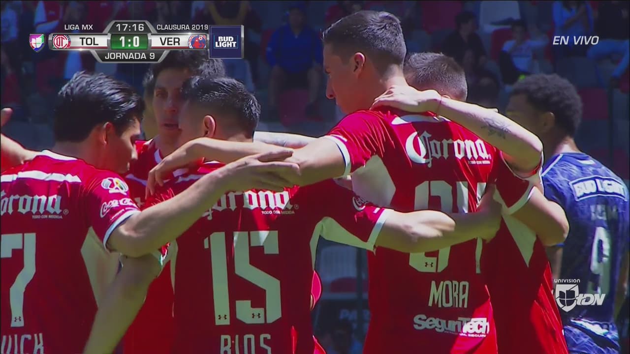 Ay, Veracruz: Fabricio pifió un rechace y el Toluca ya gana 1-0