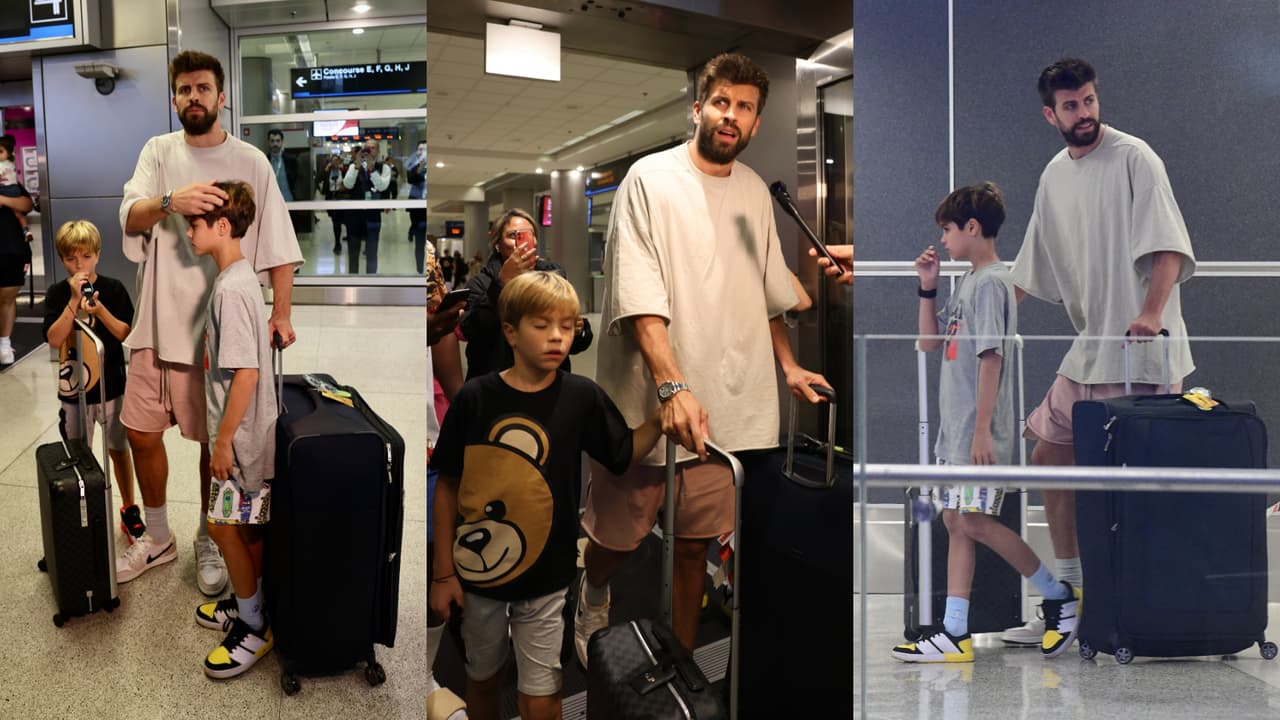 Piqué al parecer habría viajado con sus hijos desde Barcelona en un vuelo comercial.