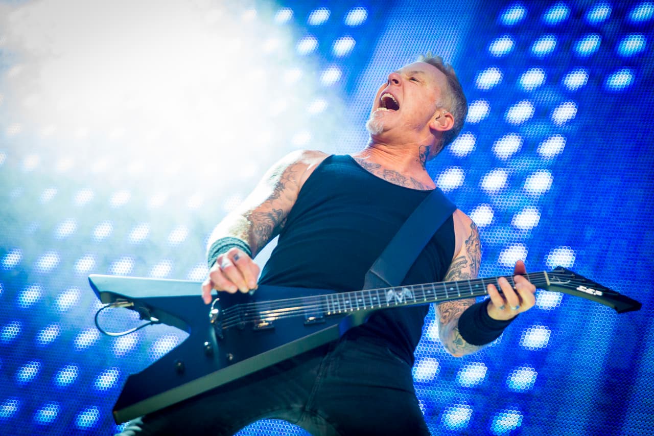 MONTREAL, QC - JULY 19: James Hetfield of Metallica performs at Parc Jean-Drapeau on July 19, 2017 in Montreal, Canada.