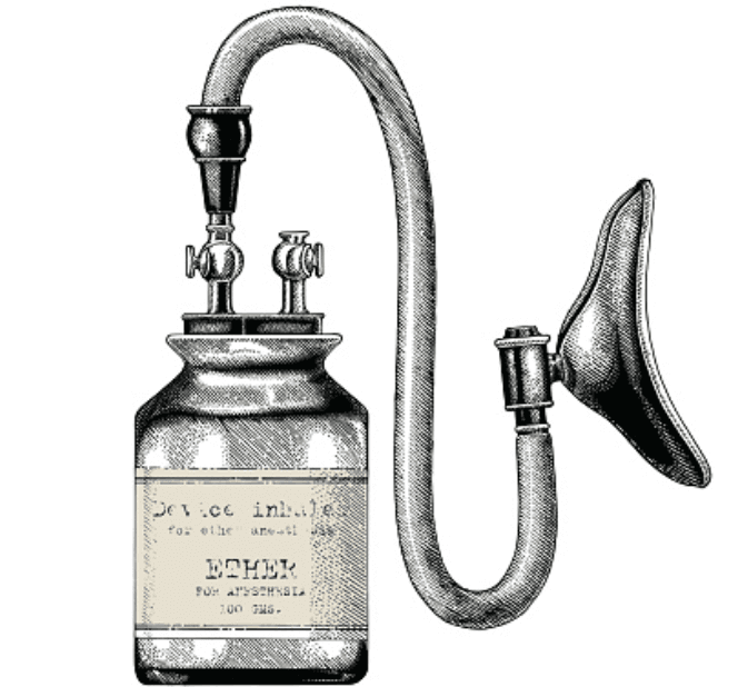 <b>Anestesia</b>. Durante siglos la humanidad exploró este concepto, pero la invención de la anestesia moderna tal y como la conocemos se atribuye al dentista William Morton y John Collins quienes, en 1846, demostraron el uso del éter sulfúrico durante una cirugía para remover un tumor del cuello de un hombre. Desde entonces ha habido notables avances en el campo de la anestesiología que permiten que largas y completamente indoloras cirugías sean posibles.