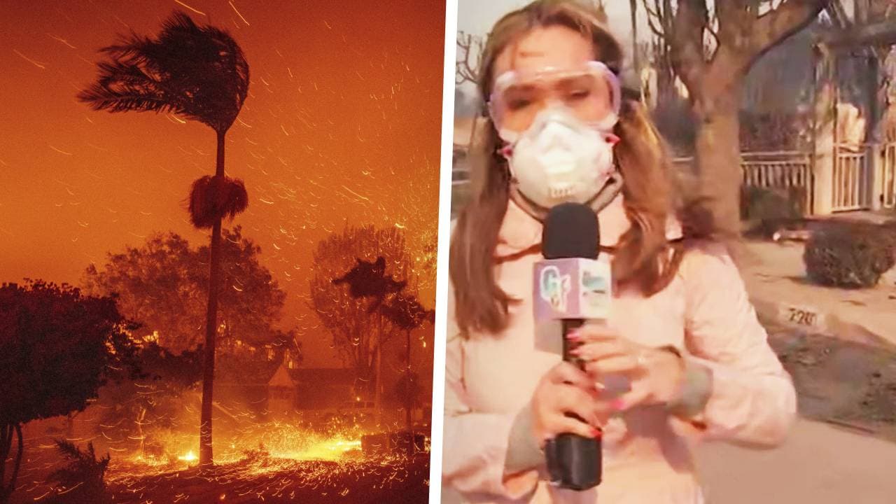 Tanya Charry muy conmovida al mostrar la devastación por los incendios en California